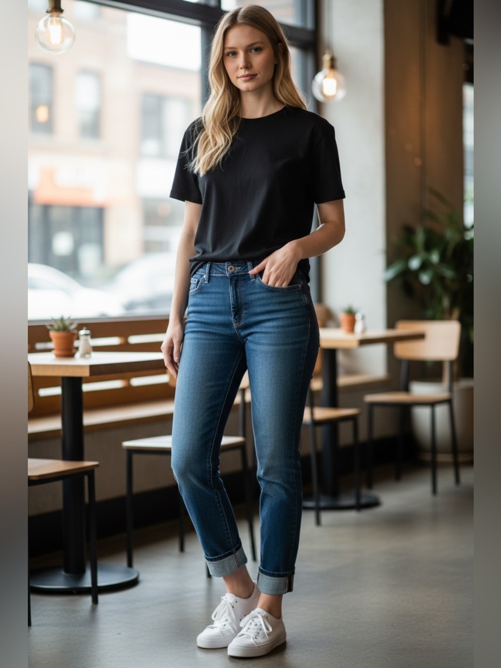 Eddie Bauer Slim Dark Blue Denim Jeans